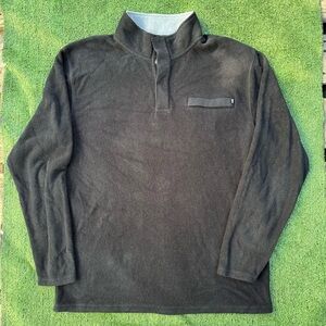 Free Fly Black Quarter-Zip Fleece Pullover, size XL